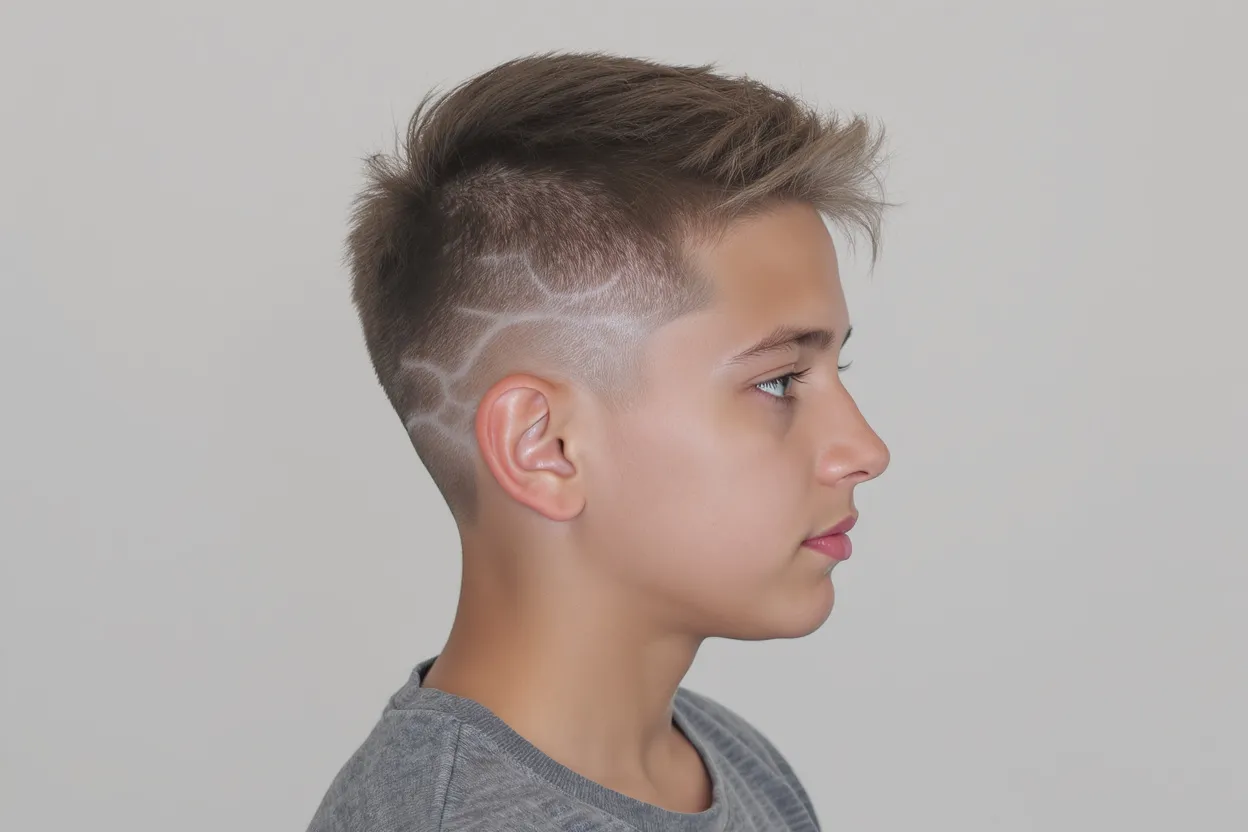 Adolescent avec undercut moderne