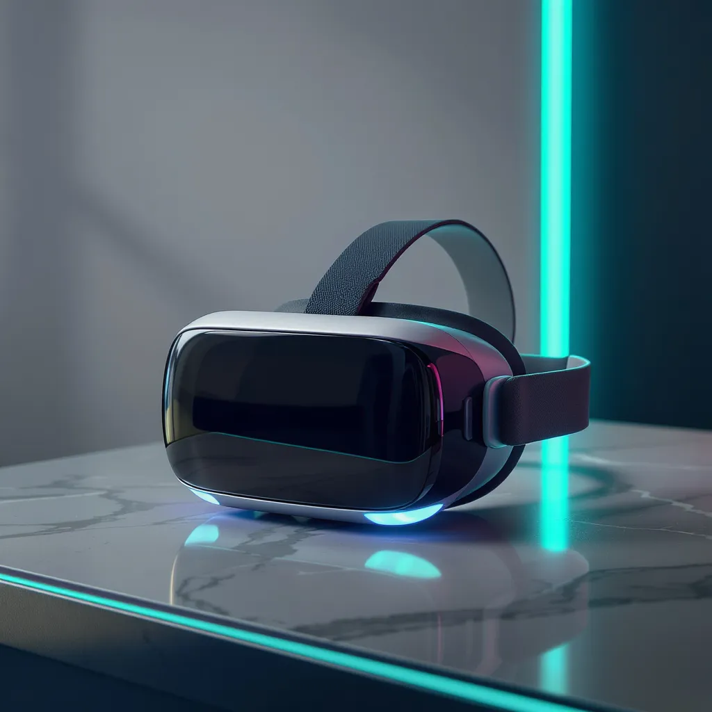 Casque de réalité virtuelle innovant, cadeau high-tech idéal pour surprendre un homme qui aime la technologie.