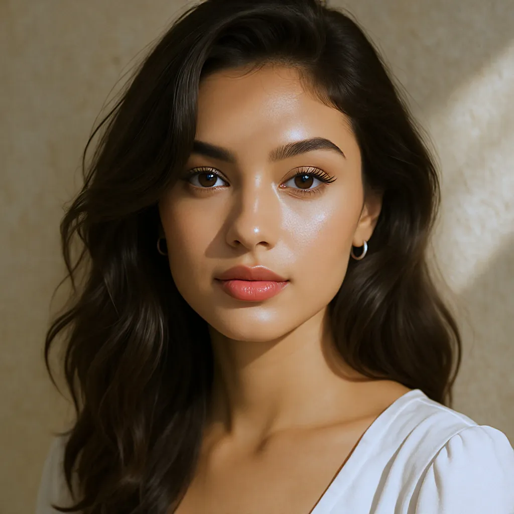 très belle femme maghrébine cheveux ondulés