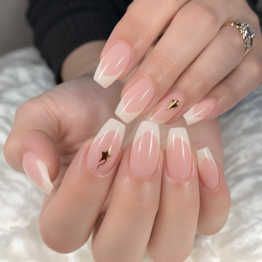 Mains avec vernis semi permanent milky nails translucide blanc laiteux, style épuré et sophistiqué