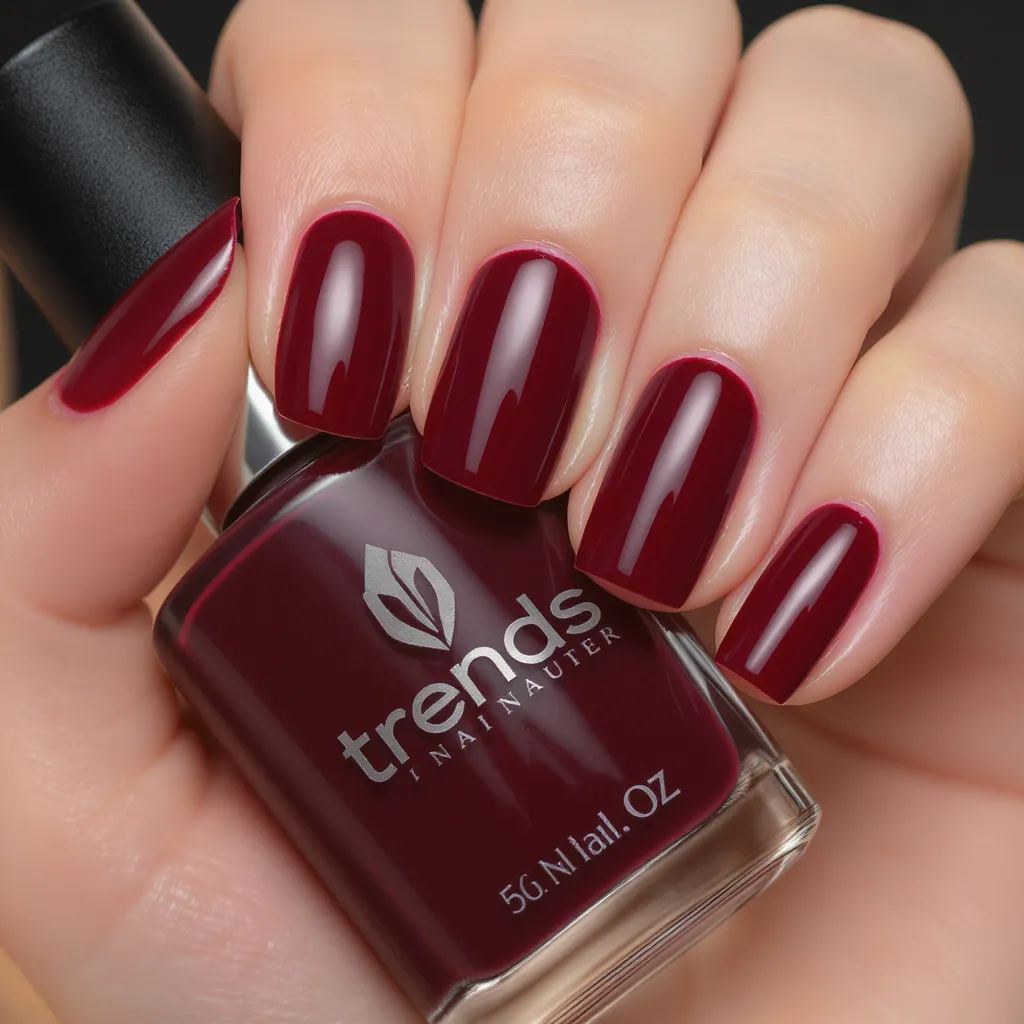 Vernis semi permanent rouge profond bordeaux tendance