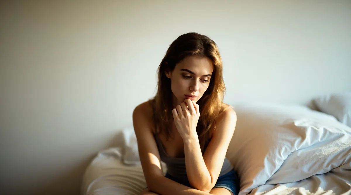 test est il attire par moi (2) Femme pensive se demandant si un homme est attiré par elle