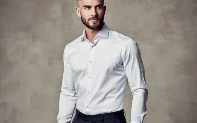 chemise homme (2) Homme moderne portant une chemise élégante, coupe soignée et détails raffinés, illustrant le style masculin contemporain