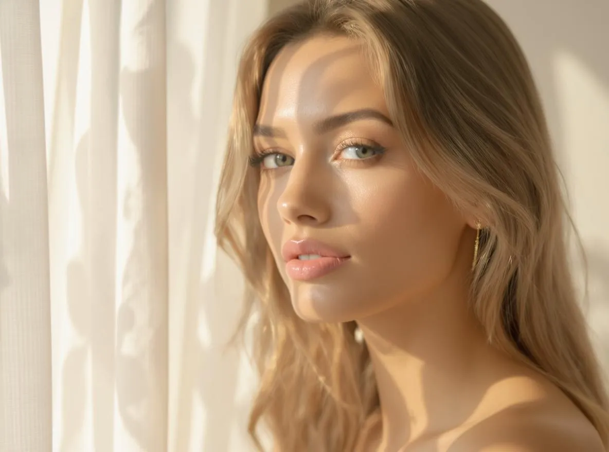 Peau du visage plus lumineuse et uniforme après une routine régulière avec un sérum éclat à la vitamine C