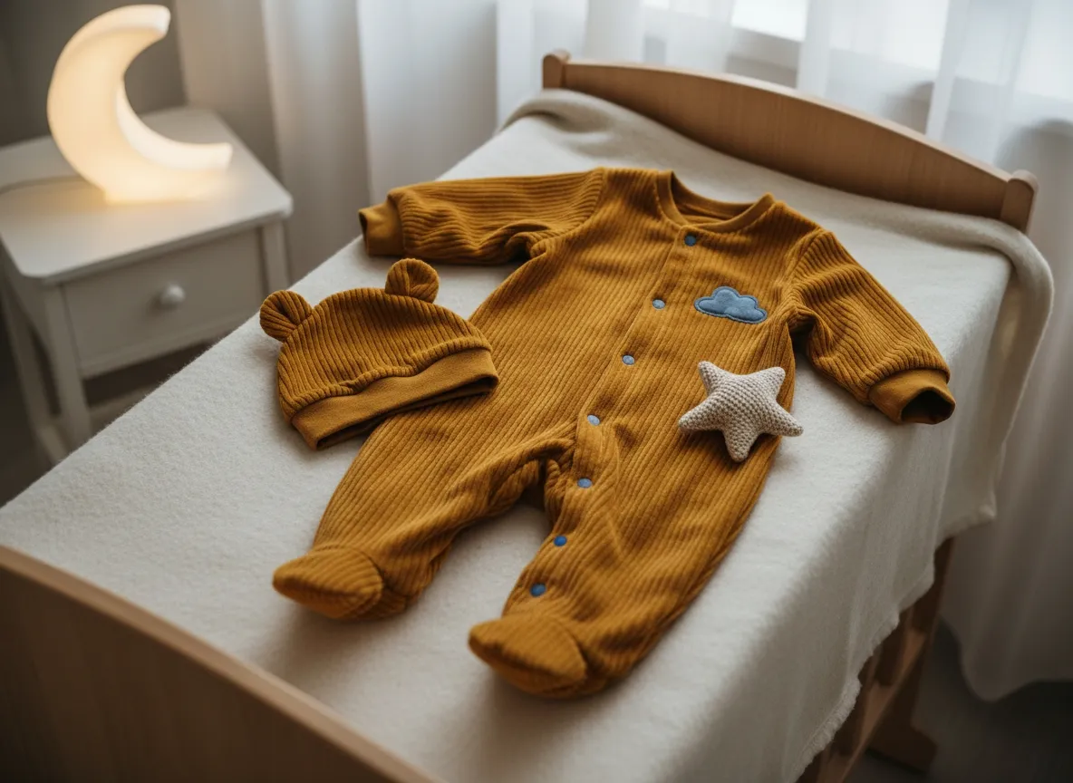 Pyjama bébé en velours chaud pour nuits fraîches et sommeil confortable
