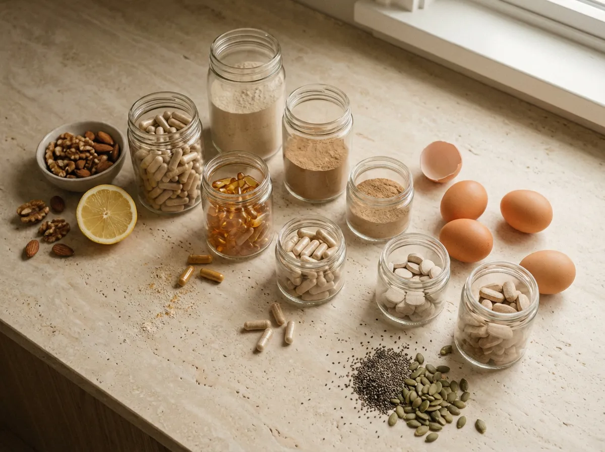 Compléments alimentaires beauté et aliments naturels - biotine zinc vitamines pour la peau