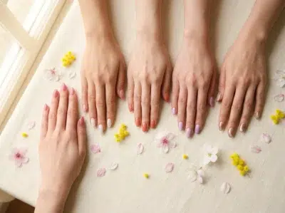 manucure printemps été 2026 cinq couleurs tendance rose glazé corail nude lilas cat eye