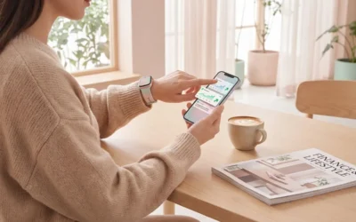 gestion de budget moderne sur smartphone suivi finances personnelles application bancaire femme