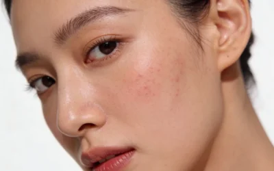 signes-arreter-soin-visage (1) femme à la Peau du visage réactive avec légère rougeur, signe d'irritation causée par un soin inadapté