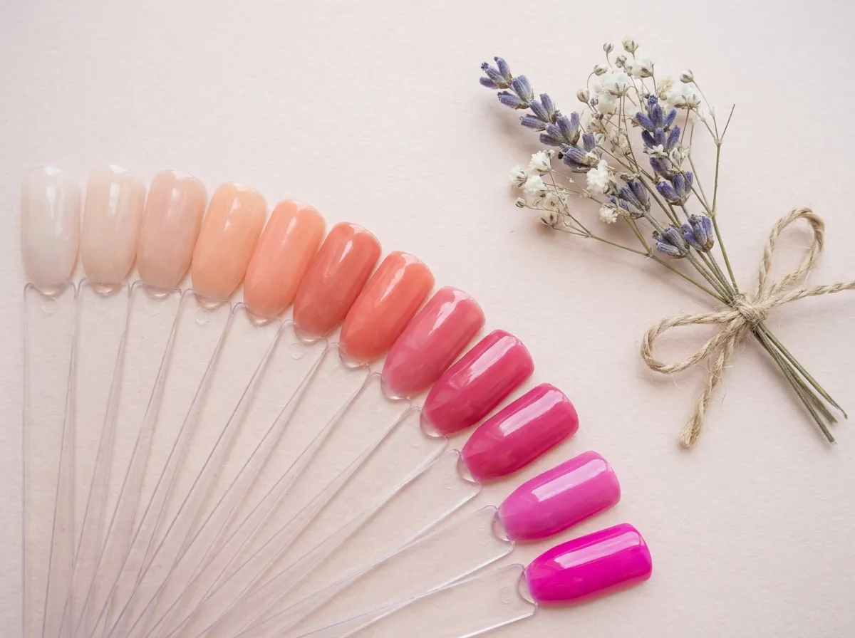 Nuancier de teintes jelly nails été 2026 du nude lacté au fuchsia électrique