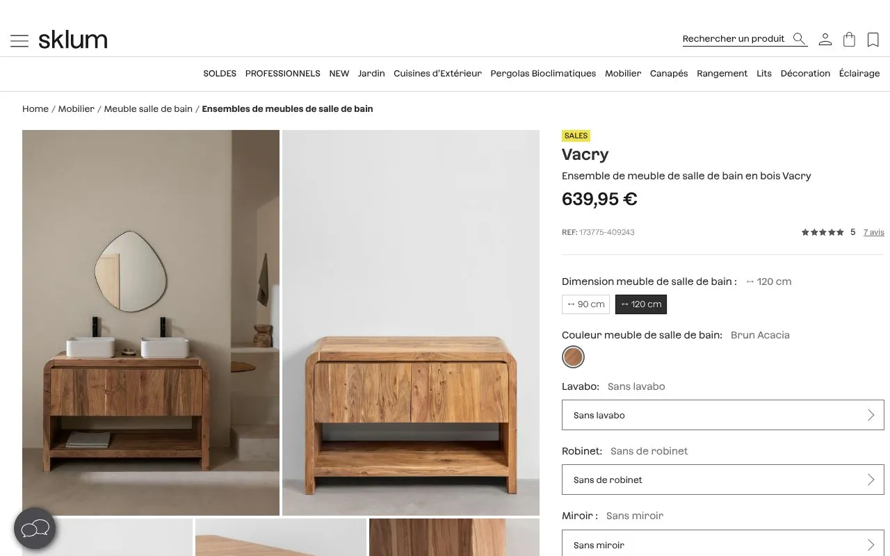 Meuble sous vasque Vacry Sklum
