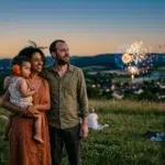Feu d’artifice avec bébé : à quel âge et comment le protéger