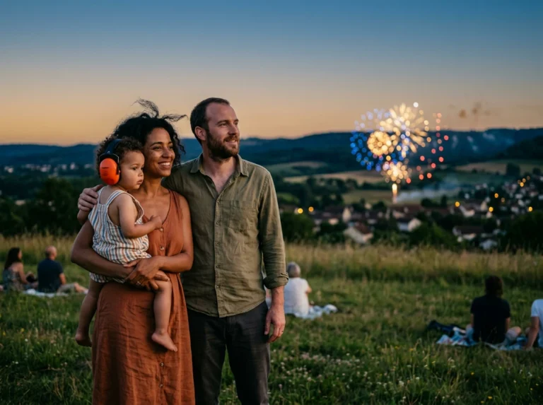 Feu d&rsquo;artifice avec bébé : à quel âge et comment le protéger