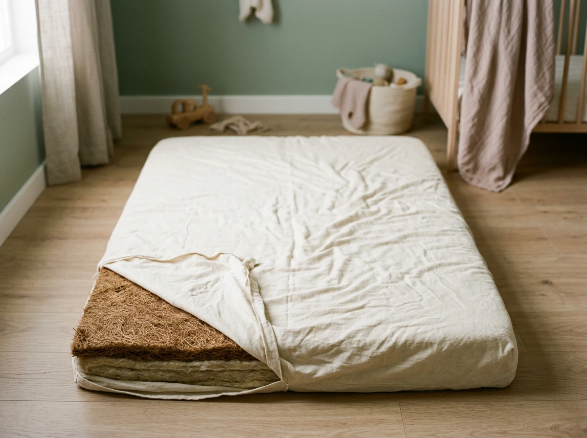Matelas bio pas cher pour bébé en coton et fibre de coco naturelle