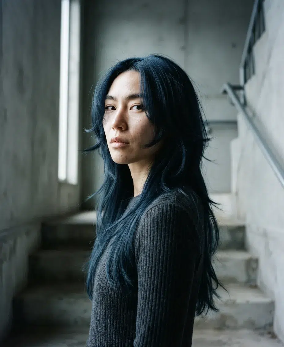 Butterfly haircut automne 2026 : cheveux longs avec mèches dégradées et volume autour du visage