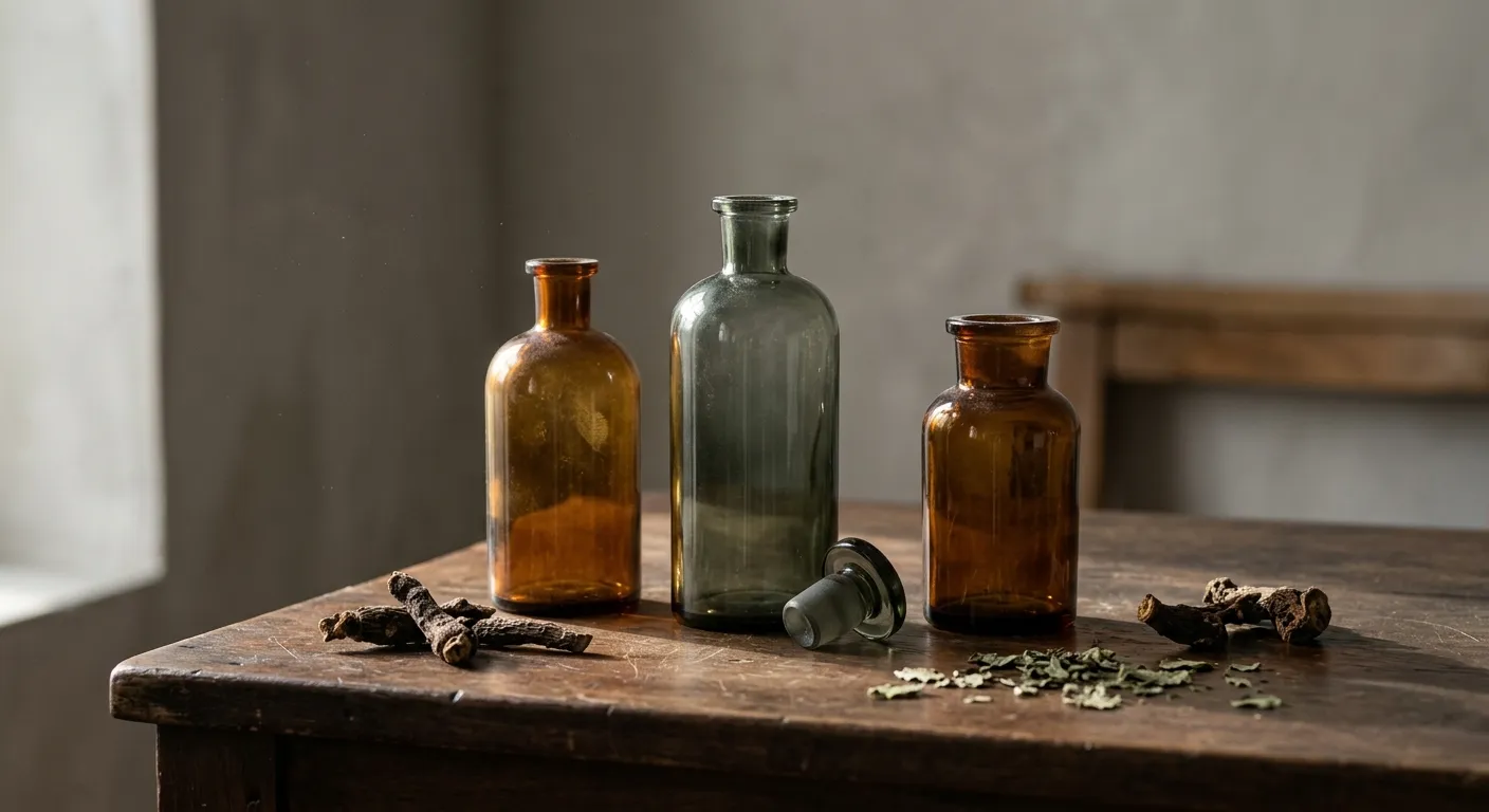 Parfum de niche flacons comptoir bois