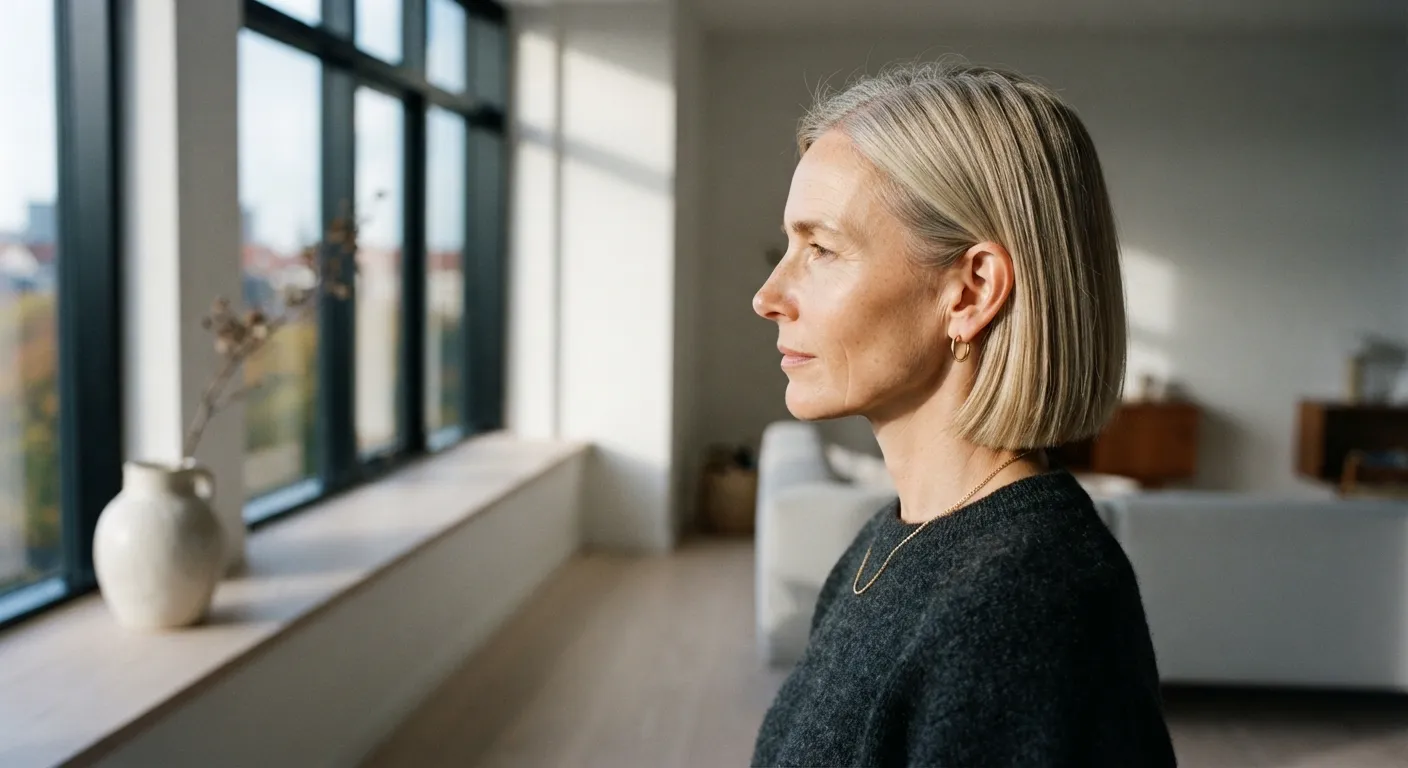 Scandi bob automne 2026 : carré minimaliste à la mâchoire, longueur uniforme sans dégradé