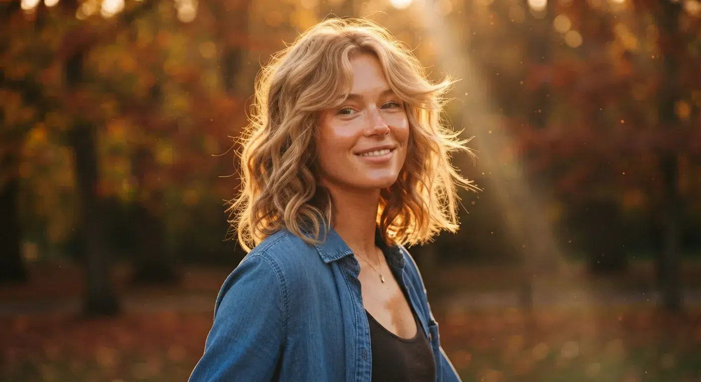 Shag chic automne 2026 : coupe mi-longue dégradée et texturée sur cheveux naturellement ondulés