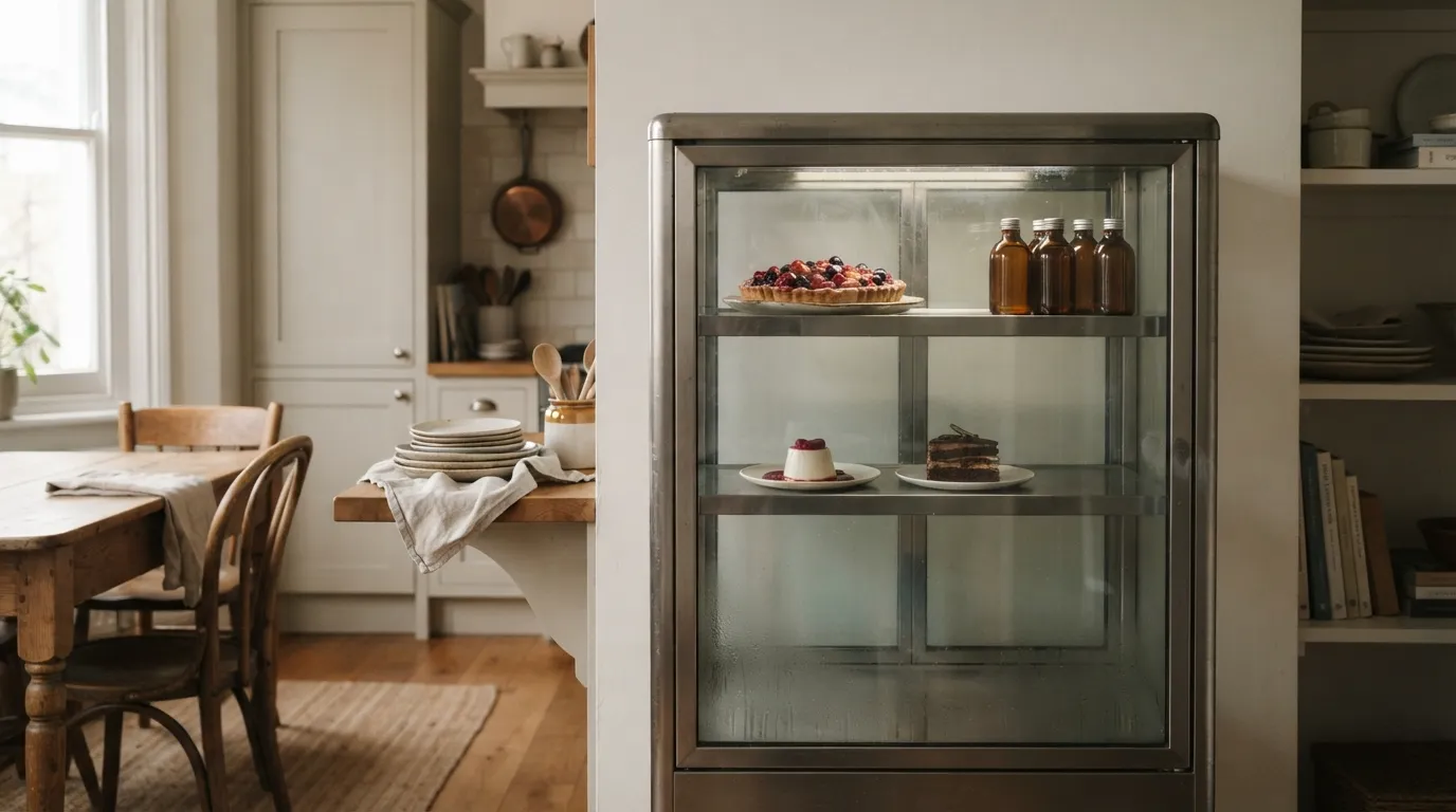 Vitrine refrigeree cuisine bois