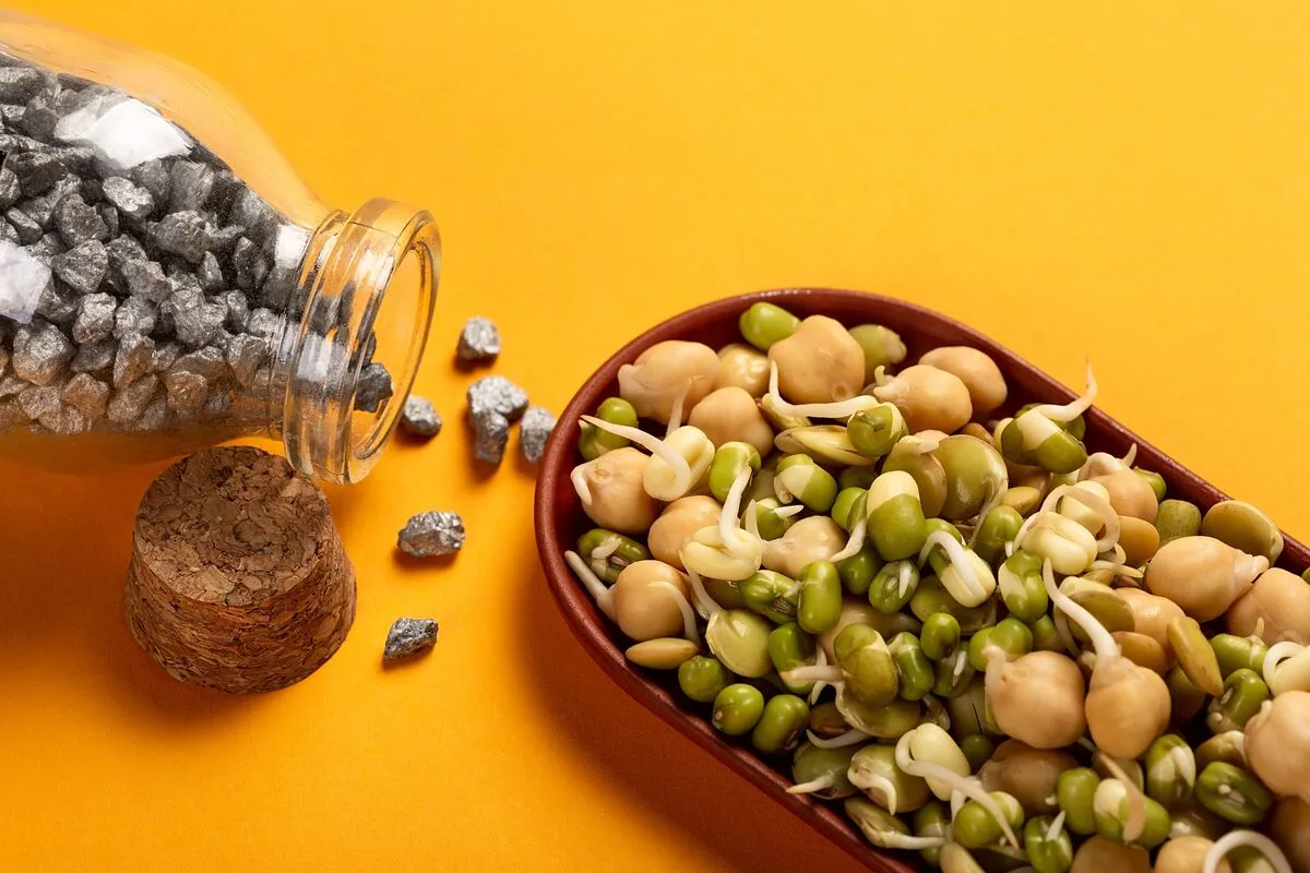 gros plant sur des Aliments riches en fer