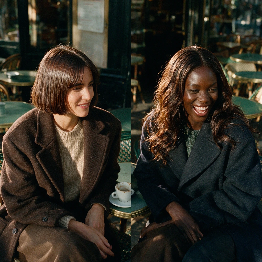 Couleur cheveux automne 2026 : châtain glacé et bruns chauds